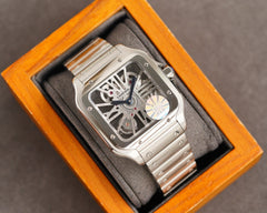 SANTOS DE CARTIE STAINLES STEEL SKELETON DIAL