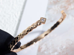 CRUSH BRACELET OPEN CUFF PINK GOLD