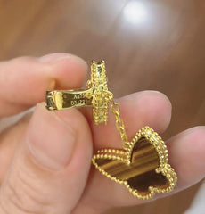 LUCKY BUTTERFLY MOP TIGER EYE EARRINGS