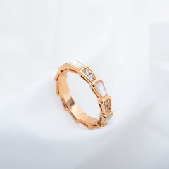 SERPENTI RING PINK GOLD DIAMOND MOP 3MM