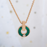 GARI NECKLACE PINK GOLD MALACHITE