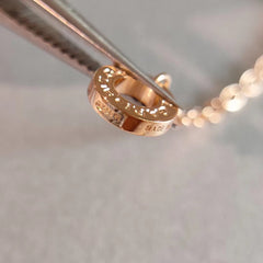 ZERO 1 NECKLACE PINK GOLD