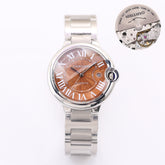 BALLON BLEU DATE 42 PINK GOLD CHOCOLATE DIAL