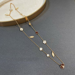 LUCKY SPRING 15 MOTIFS GOLD NECKLACE