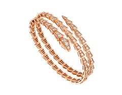 SERPENTI BRACELET PINK GOLD DIAMOND DOUBLE ROW