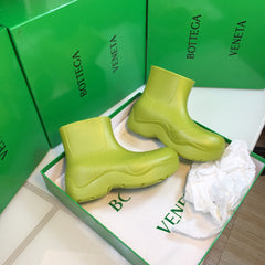 PUDDLE ANKLE BOOT IN OLIVE GREEN RUBBER