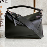 MEDIUM 29 PUZZLE BAG IN BLACK SOFT GRAINED CALFSKIN