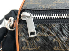 CYLINDRICAL 22 BAG BLACK PATTERN COWHIDE