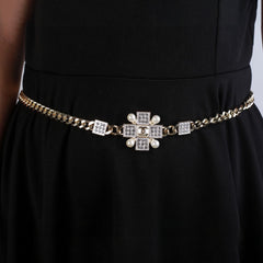 CHANEL 25S CHAIN BELT IN GOLD METAL 614478