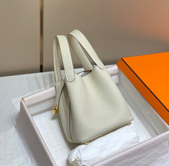 picotin lock 18 white-pearl togo ghw