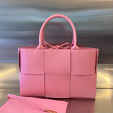 SMALL ARCO TOTE 30 IN WEWAK PINK LAMBSKIN