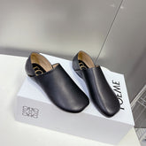 LW TOY SLIPPER BLACK CALFSKIN