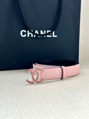 CHANEL 25S BELT 30 MM IN LIGHT PINK CALFSKIN 616971