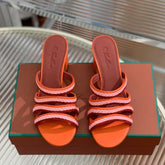 LP SPRIGHTLY CHARMS MID-SANDAL BURNT ORANGE CALFSKIN