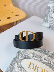 DIOR 25S BELT 30 MM IN BLACK CALFSKIN 613180