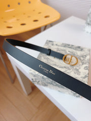 DIOR 25S BELT 20 MM IN BLACK CALFSKIN 613184