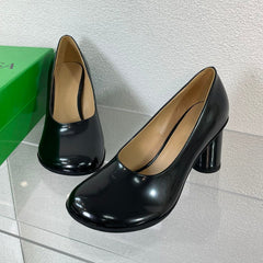 ATOMIC HIGH PUMP 9 CM IN BLACK CALFSKIN