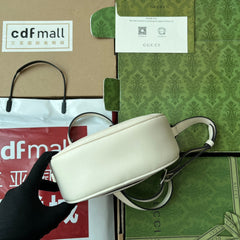 SMALL BLONDIE OVAL SHOULDER BAG 20 IN OFF WHITE CALFSKIN