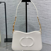 HOBO SIGNATURE 23  BAG IN WHITE LAMBSKIN