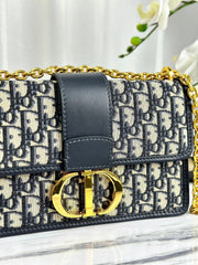 MONTAIGNE 25 BAG IN BLUE OBLIQUE JACQUARD