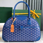 SAINT JEANNE BAG 35 IN AZURE BLUE GOYARDINE CANVAS AND CALFSKIN