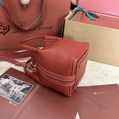 MICRO BALE BAG IN MARS RED CALFSKIN