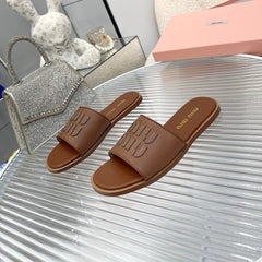 Slippers Brown Leather