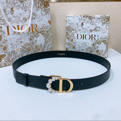 DIOR 25S BELT 30 MM IN BLACK CALFSKIN 586583