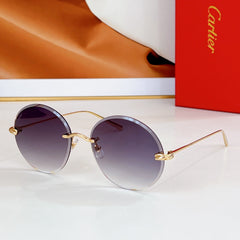PREMIÈRE RIMLESS ROUND FRAME SUNGLASSES CT0475 IN METAL