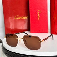 SANTOS NAVIGATOR FRAME SUNGLASSES 524479 IN METAL AND WOODEN