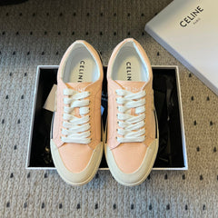 TRAINER LOW LACE-UP SNEAKER IN LIGHT ORANGE CANVAS