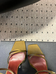 YSL HIGH HEEL SANDALS IN GOLD CALFSKIN