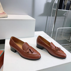 LP 25S SERGE TASSEL LOAFER 35MM IN GLAZED HONEY CALFSKIN