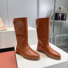 LP 25S LUPO BOOT IN BURNT ORANGE CALFSKIN