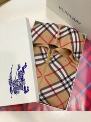 BURBERRY 25S REVERSIBLE PLAID KNIT HOODIE 0003