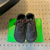 BOTTEGA VENETA 26S SNEAKERS IN BLACK SUEDE AND MESH FABRIC