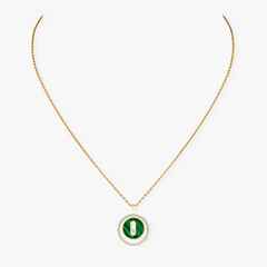 LUCKY MOVE 1 DIAMOND MALACHITE GOLD DIAMOND NECKLACE