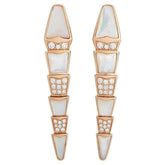 SERPENTI MOP PINK GOLD DIAMOND EARRINGS
