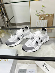 WALK'N'DIOR SNEAKERS IN WHITE AND BLACK MESH