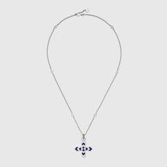 GG WOMEN'S NECKLACE WITH CROSS MOTIF PENDANT