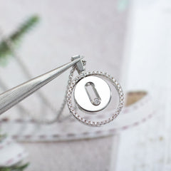 LUCKY MOVE PM NECKLACE SILVER DIAMOND