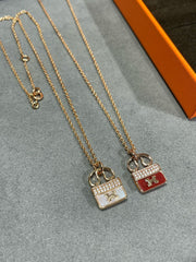 H CIRCE MOISSANITE PENDANT NECKLACE GOLD