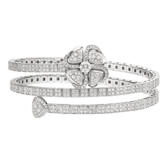 FIOREVER BRACELET SILVER DIAMOND DOUBLE ROW