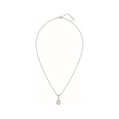 JOSEPHINE WHITE MOP SILVER DIAMOND NECKLACE