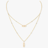 MOVE UNO 2 ROW DIAMOND NECKLACE