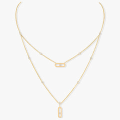 MOVE UNO 2 ROW DIAMOND NECKLACE