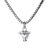GG DOUBLE CLASSIC RETRO STERLING SILVER COW NECKLACE