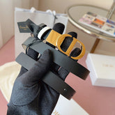 DIOR 25S BELT 20 MM IN BLACK CALFSKIN 618009