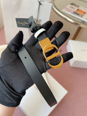 DIOR 25S BELT 20 MM IN BLACK CALFSKIN 618009