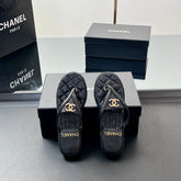 FLIP-FLOPS IN BLACK LAMBSKIN WITH RAFFIA